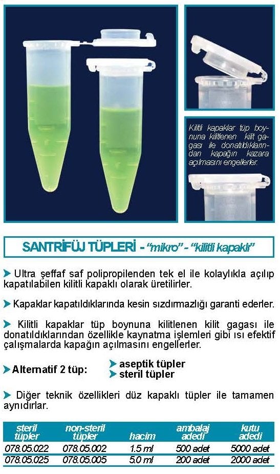 İSOLAB 078.05.025 tüp santrfüj 